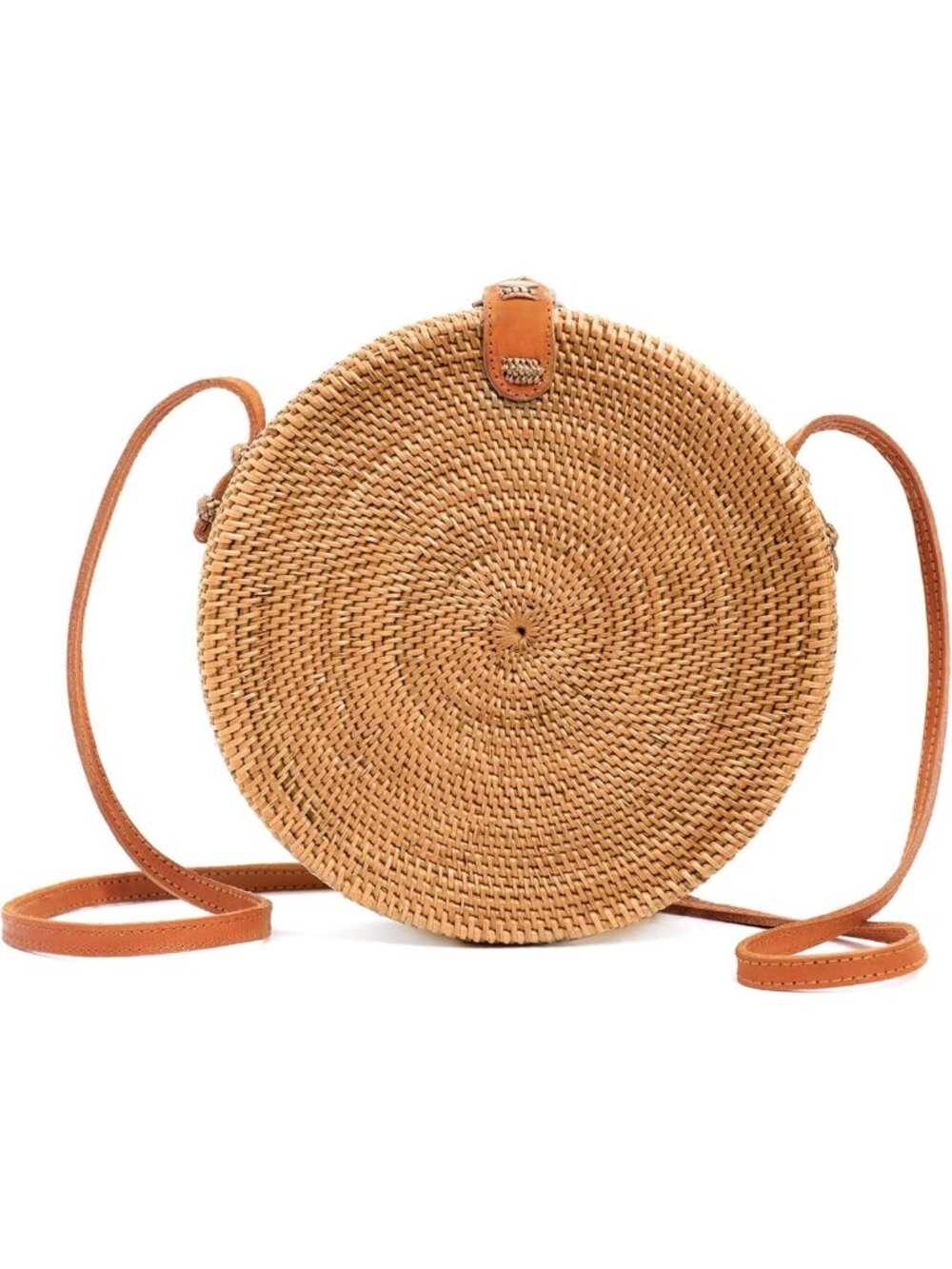 Handmade Rattan Crossbody Bag - Stylish Straw Wicker Purse for Women